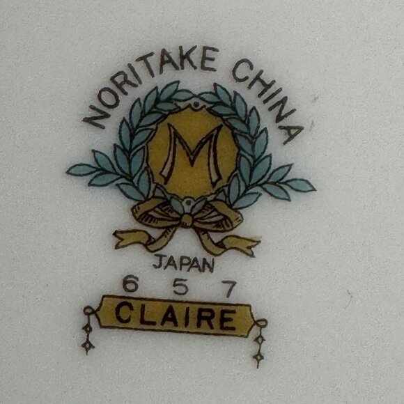 Noritake Claire Pattern China Plates Floral 657 Japan Vintage Set Of 5 - Picture 4 of 5